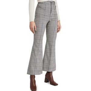 Fleur Du Mal PLAID CHECK FLARE Pants Wool